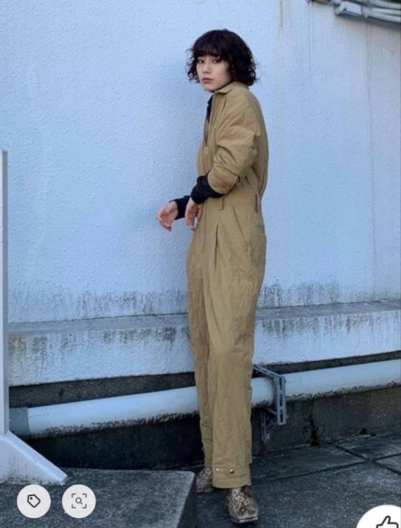 新品 新木優子着用 スローバイスライ THROW by SLY ジャンプスーツ