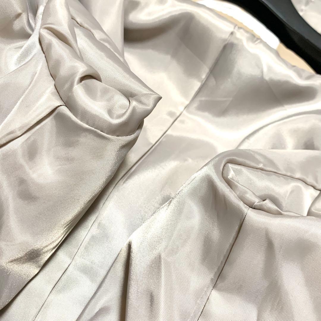 美品✨グレースコンチネンタル ライト レザー ブルゾン ドローコード フリル