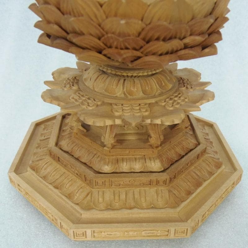 決算大特価中　仏像★白檀 座弥陀2.5寸 八角台座 飛天光背★阿弥陀如来