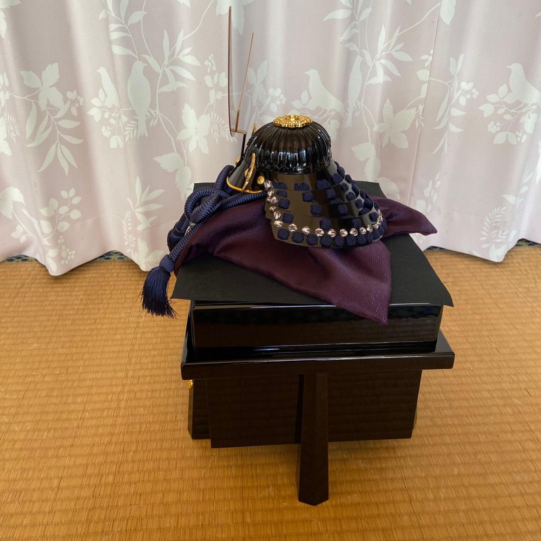 五月人形 兜 黒紫　伊達政宗