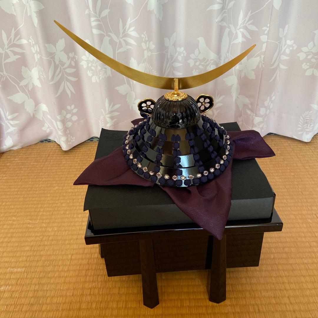 五月人形 兜 黒紫　伊達政宗