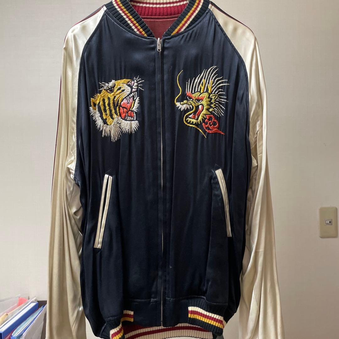 The FLATFEAD フラットヘッドスカジャン 刺繍 鷲 地図 美品