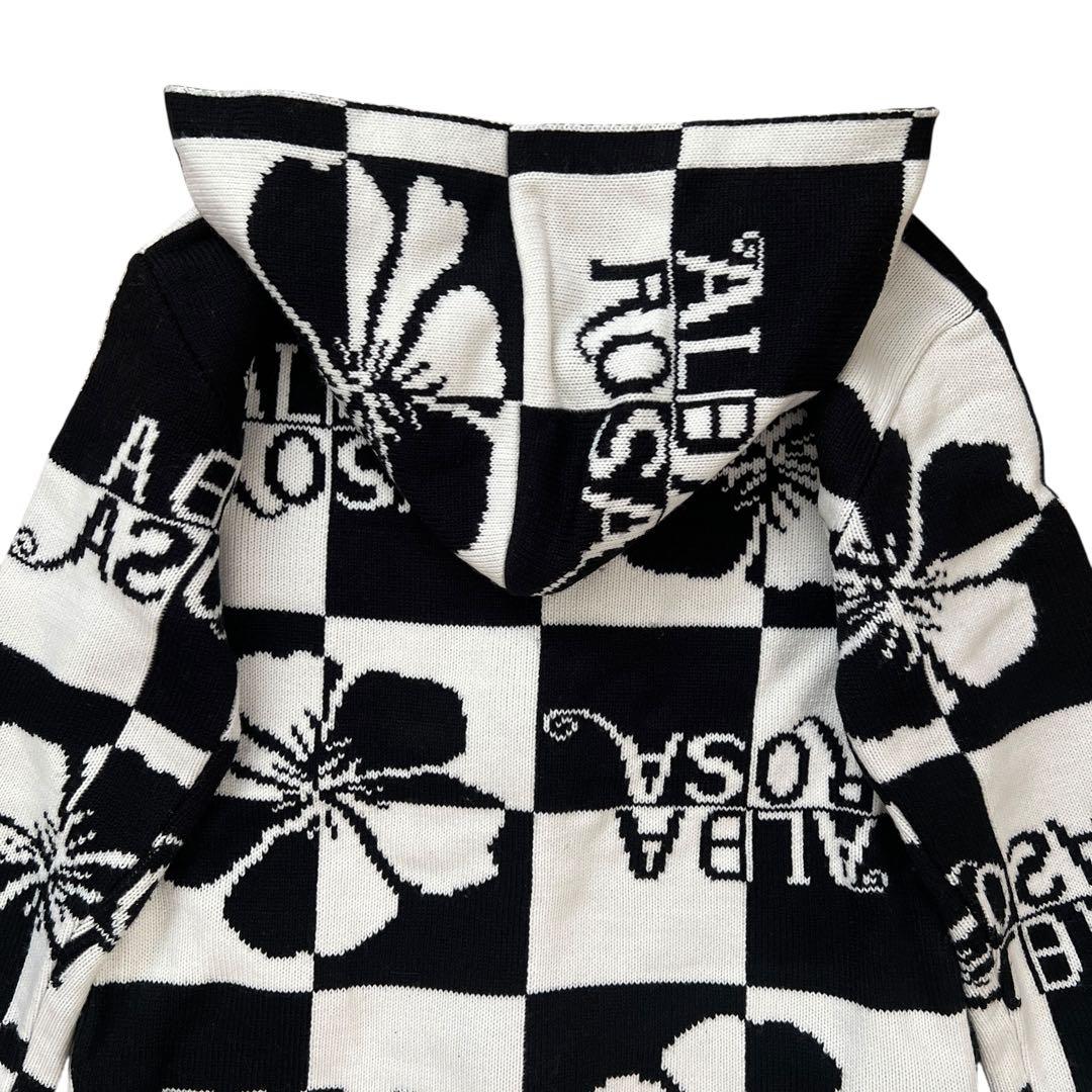 ALBA ROSA　ニットダッフルコート　升目チェック柄　Y2K　平成ギャル