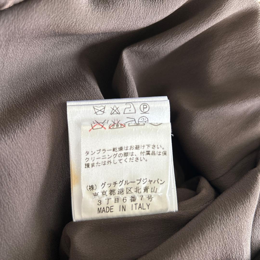 GUCCI グッチ　ベルト付ミリタリーワンピース　36サイズ