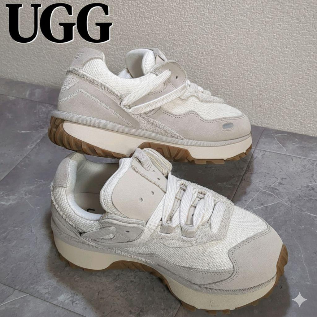 美品☆24cm UGG RetroFi Low スニーカー ホワイト アグ