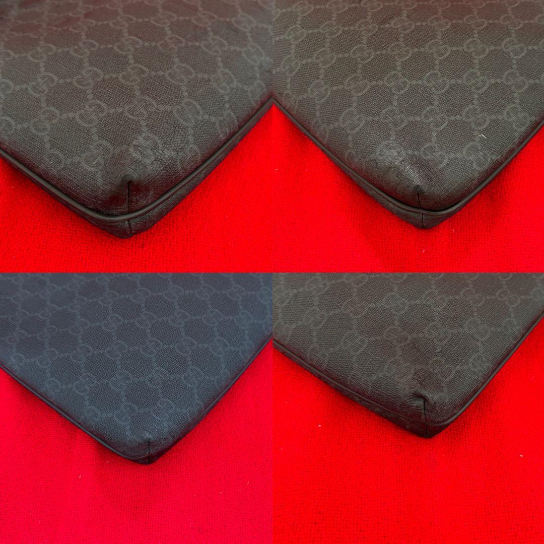 本物　GUCCI グッチ　PVC カバン　バッグ　ショルダー　大容量 黒