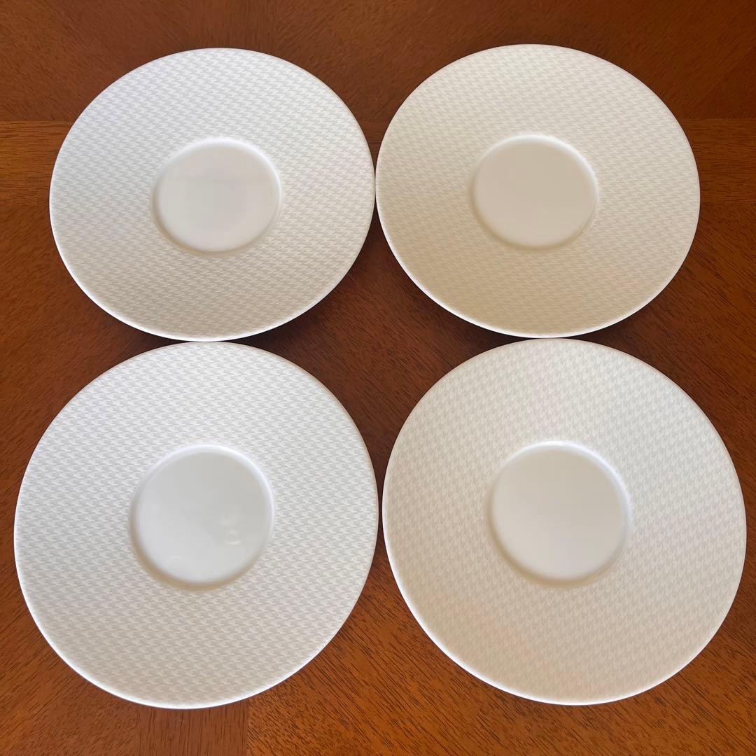 【未使用美品】レイノー★チェック★ケーキ皿　4枚