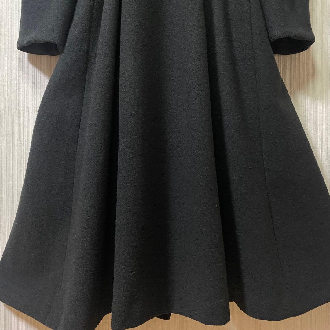 dazzlin 2WAYカラーレディロングコート 黒 M ベルト付