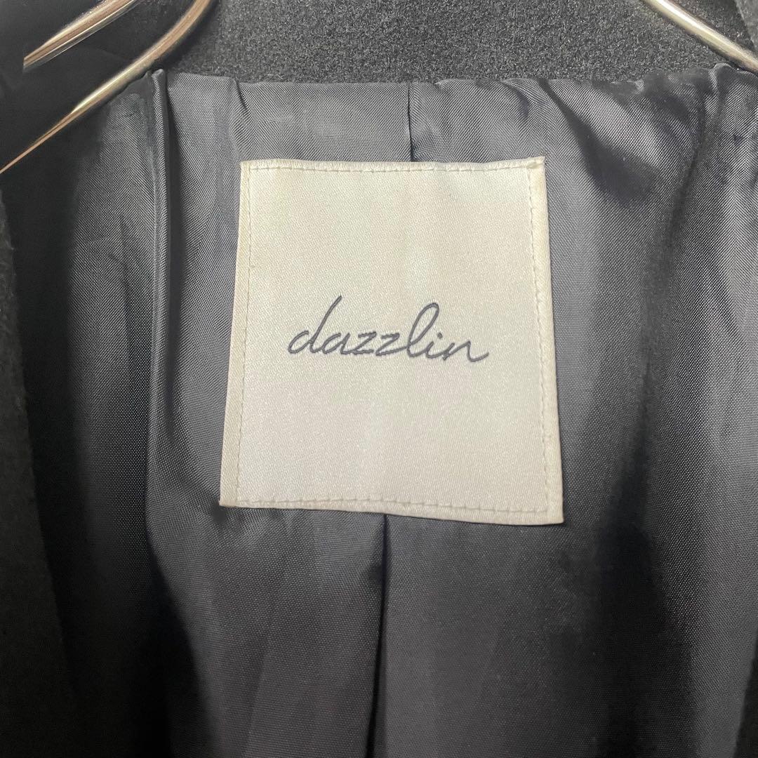 dazzlin 2WAYカラーレディロングコート 黒 M ベルト付