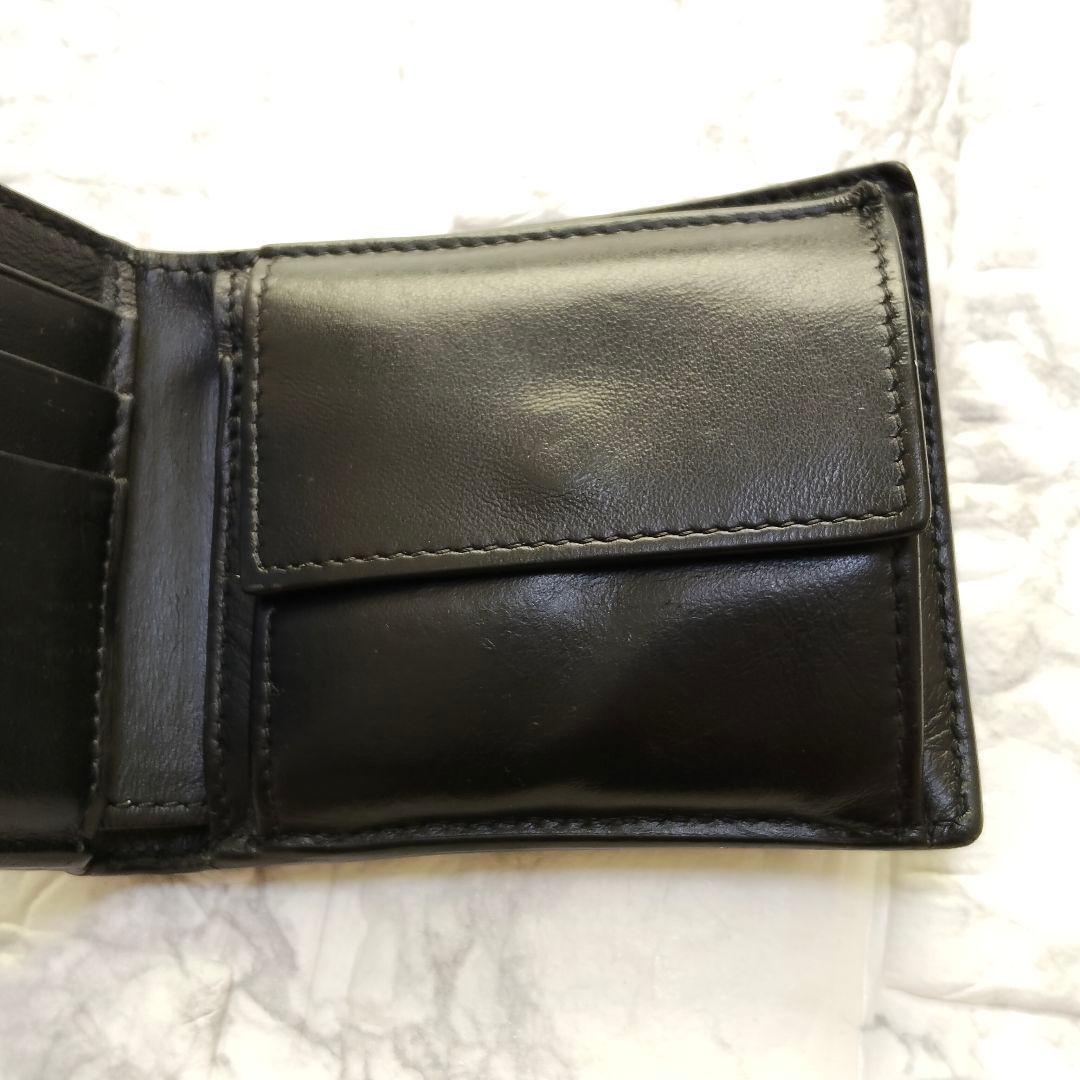 ボッテガヴェネタ カセット 二つ折り 財布 レザー 黒 伊製