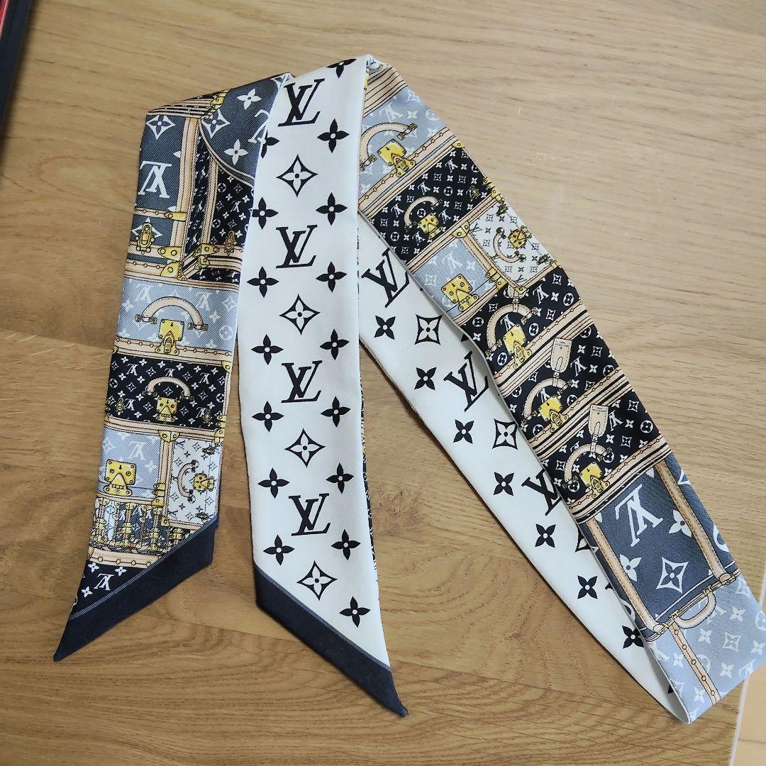 ルイ ヴィトン モノグラム柄 バンドー　リボン スカーフ25000