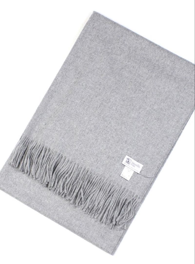 ジョンストンズ　大判ストール　ライトグレー