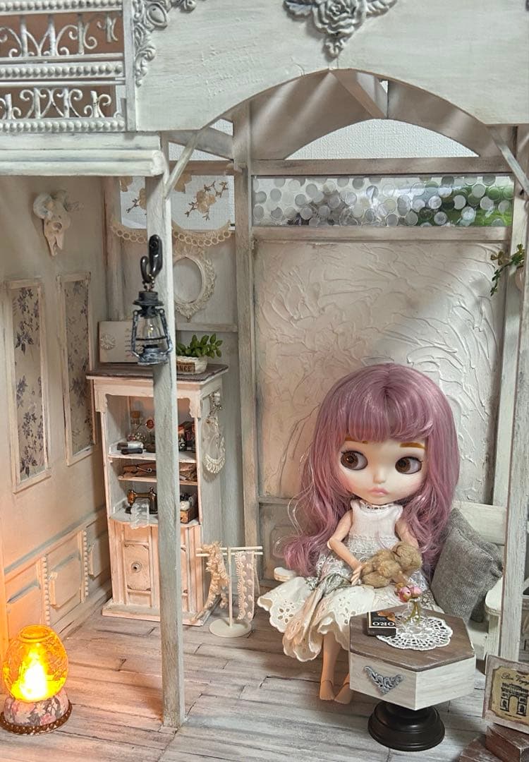 木製ドールハウス☆背景ボード☆ミニチュアハウス☆ハンドメイド☆