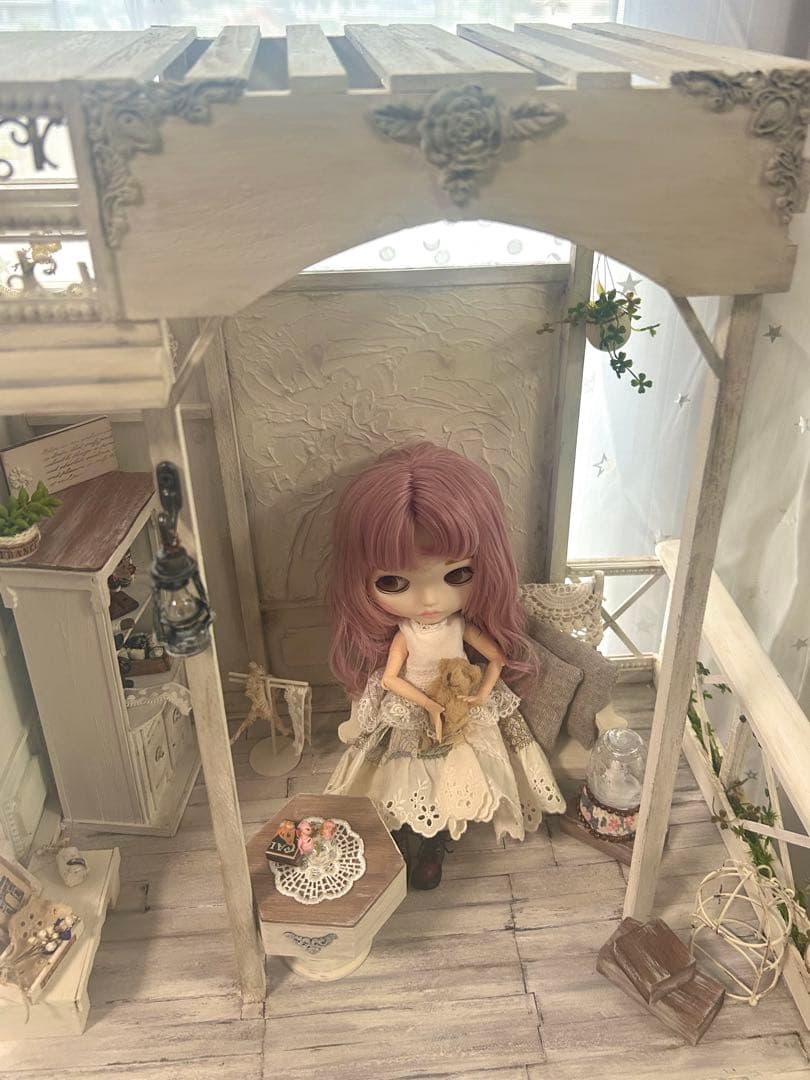 木製ドールハウス☆背景ボード☆ミニチュアハウス☆ハンドメイド☆