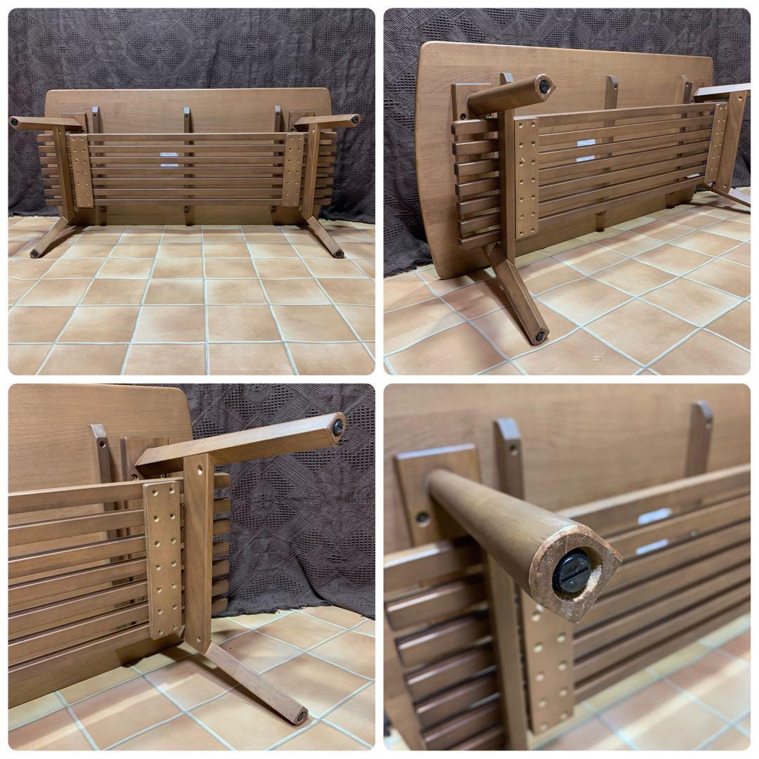 【美品】ニトリ 幅110cm 無垢材 天然木 センターテーブル アルナス110