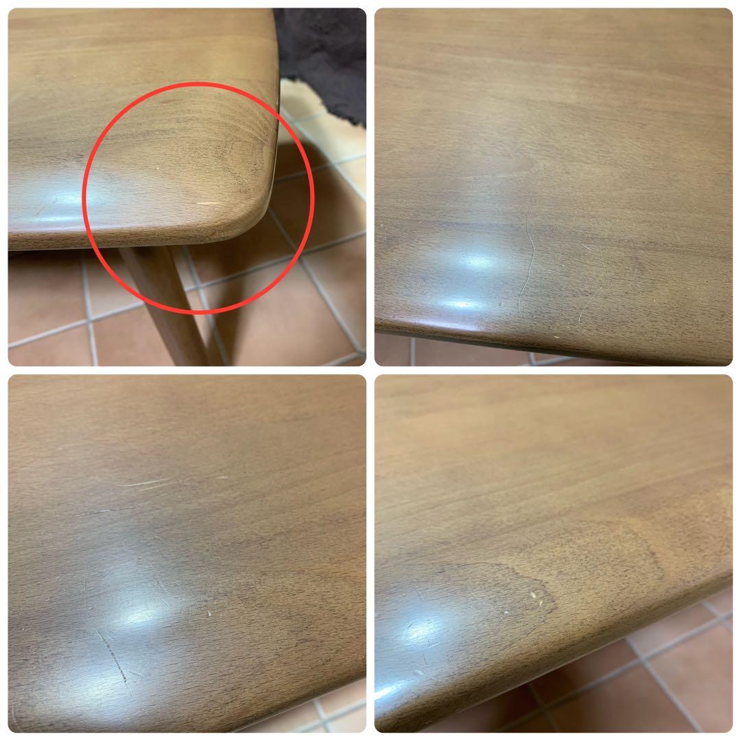 【美品】ニトリ 幅110cm 無垢材 天然木 センターテーブル アルナス110