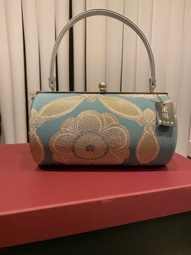 未使用 草履バッグセット 帯地 成人式 結婚式 振袖 卒業式 袴 くすみカラー