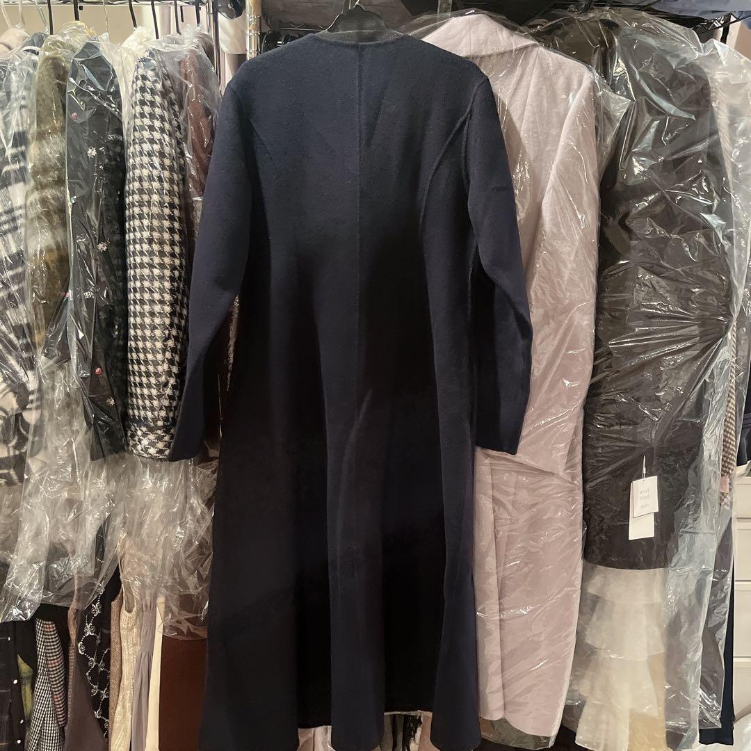 新品celfordセルフォード ストール付きリバードレスコート ネイビー リボン