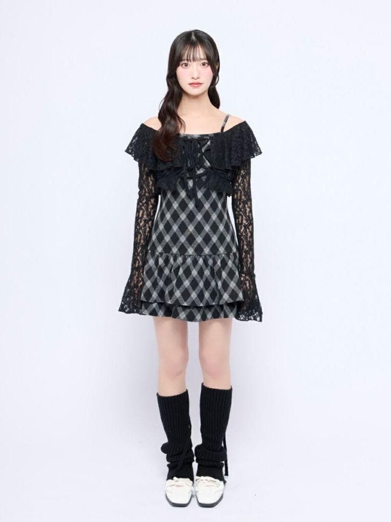 新品 BUBBLES バブルス レースアンサンブルワンピース