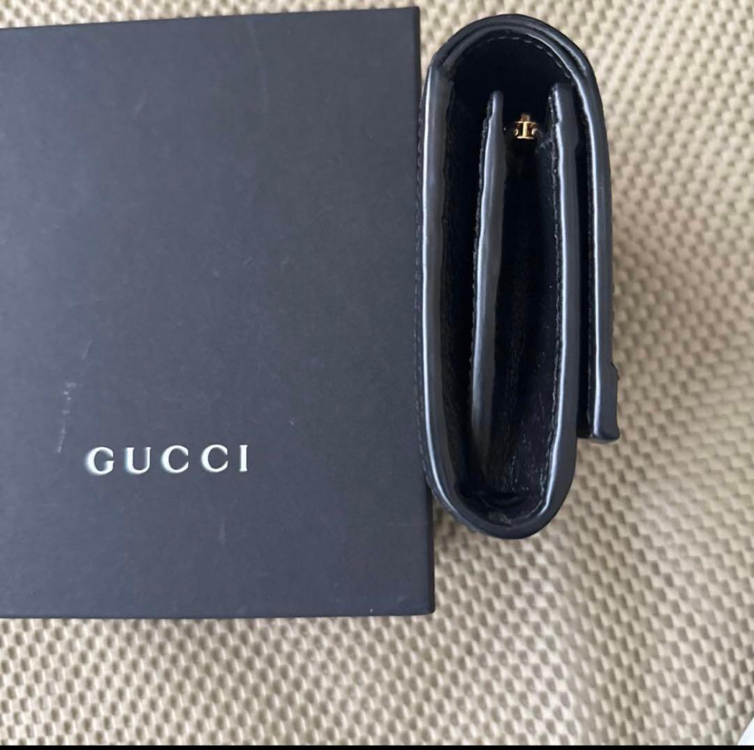 GUCCI GGロゴ 二つ折り財布 ブラック