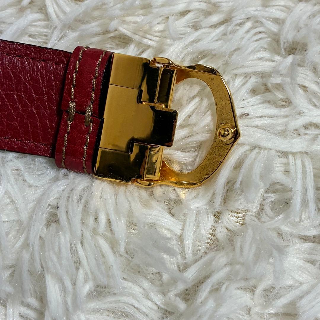 極美品 カルティエ、 マストドゥカルティエ　レザー ベルト ゴールドCバックル