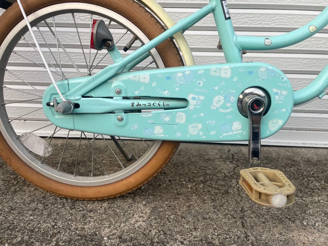 やまもん様限定、最終値下げ、すみっこぐらし子供用自転車 ミントグリーン