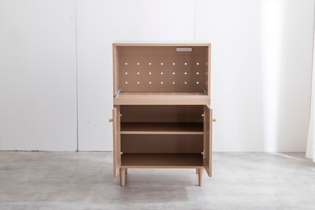 【送料無料】【幅60cm】Calan レンジ台 キッチン収納 コンセント付き