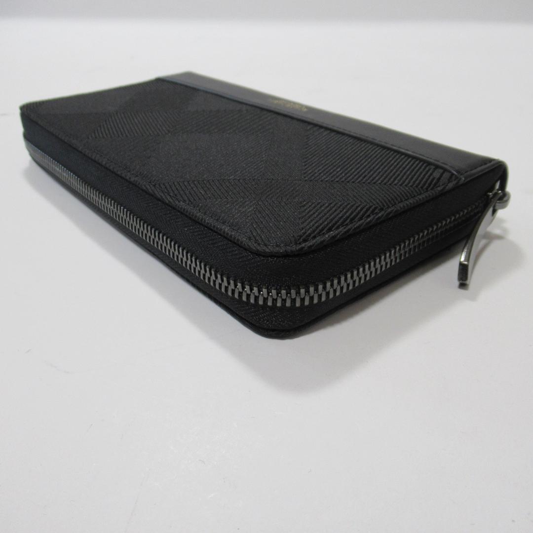 ブラックレーベルクレストブリッジブラック ラウンドジップウォレット / 長財布