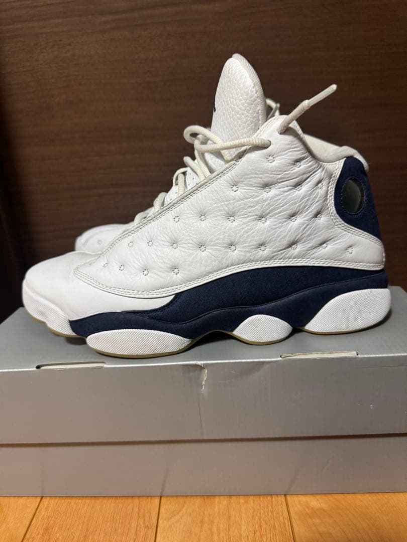 靴 Jordan 13 Retro White and Midnight Navy\"