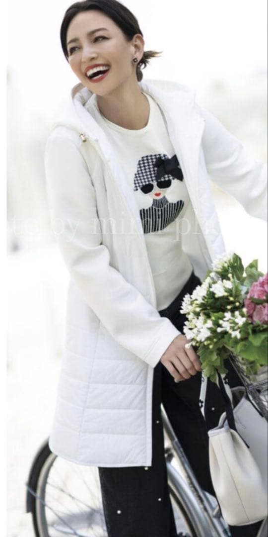 m's gracy コート　中綿　切り替え　キルティング　ベージュ　2024AW