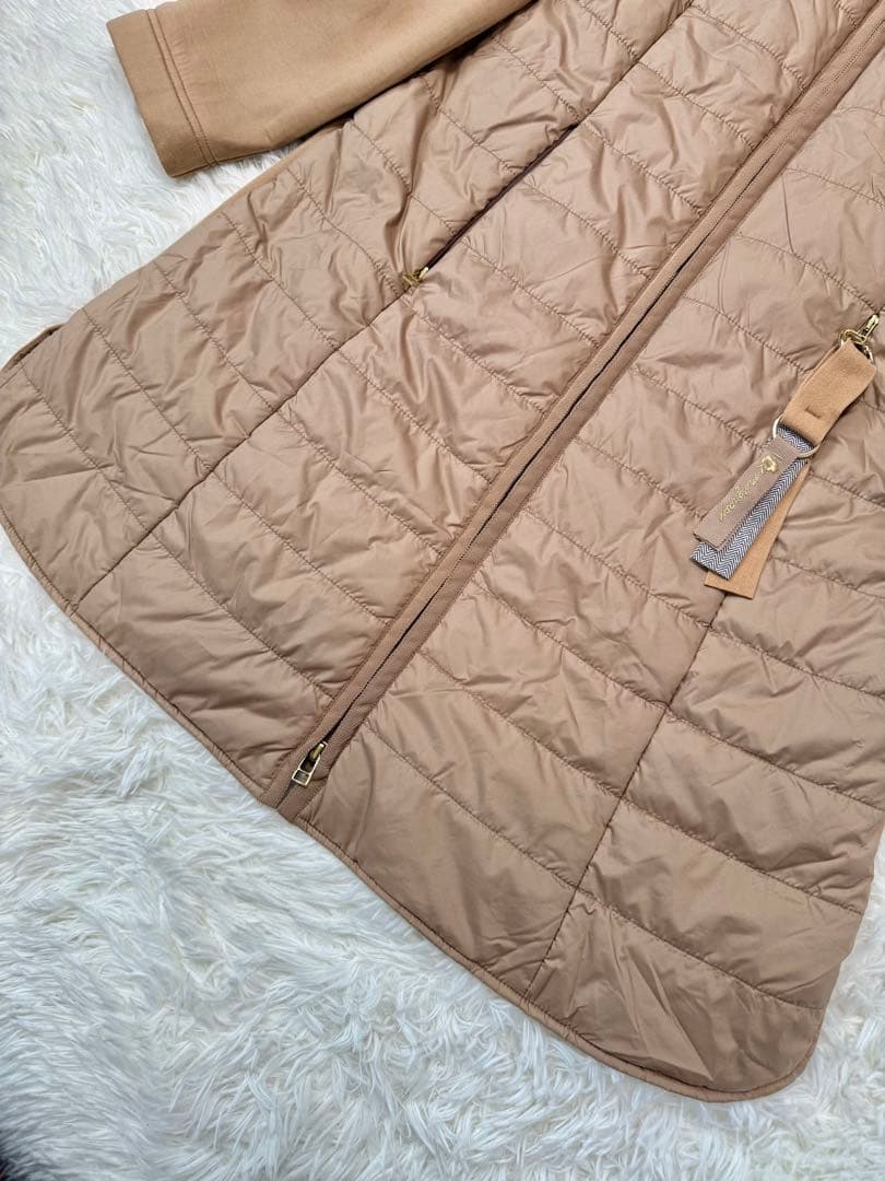 m's gracy コート　中綿　切り替え　キルティング　ベージュ　2024AW