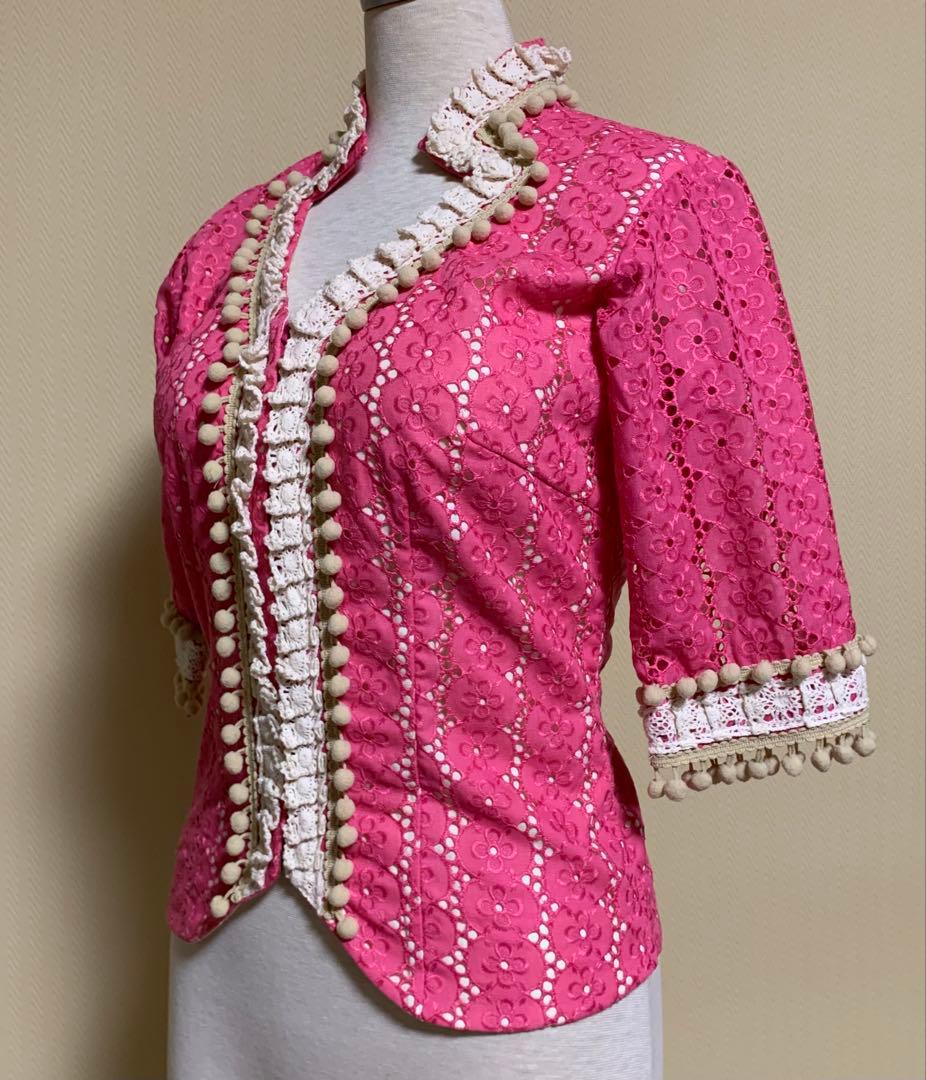 フラメンコ衣装　ソニアジョーンズ上下セット　ピンク✖️白　サイズS〜M