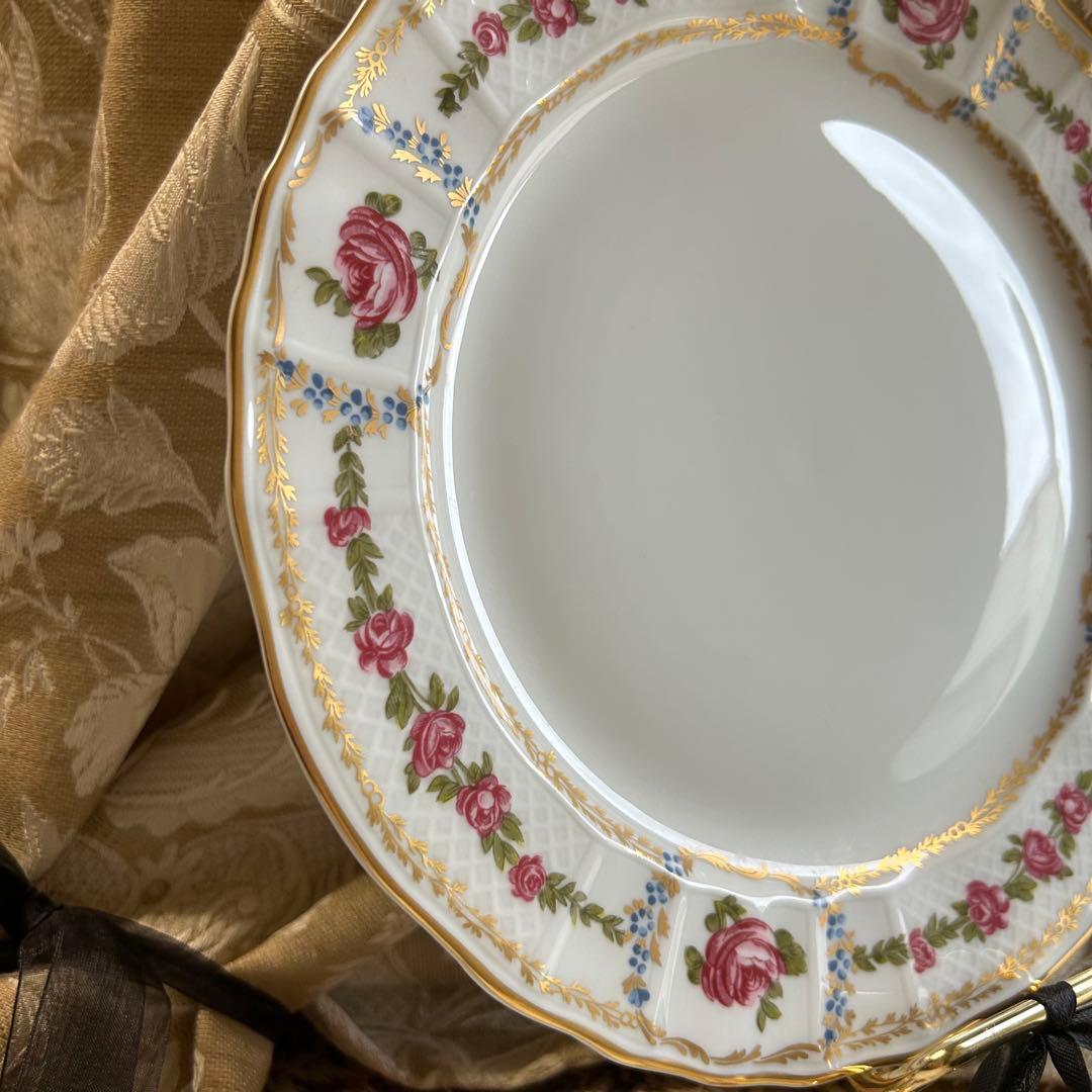 フランス製　Limoges ROSE DE LIMOGESディナープレート ペア
