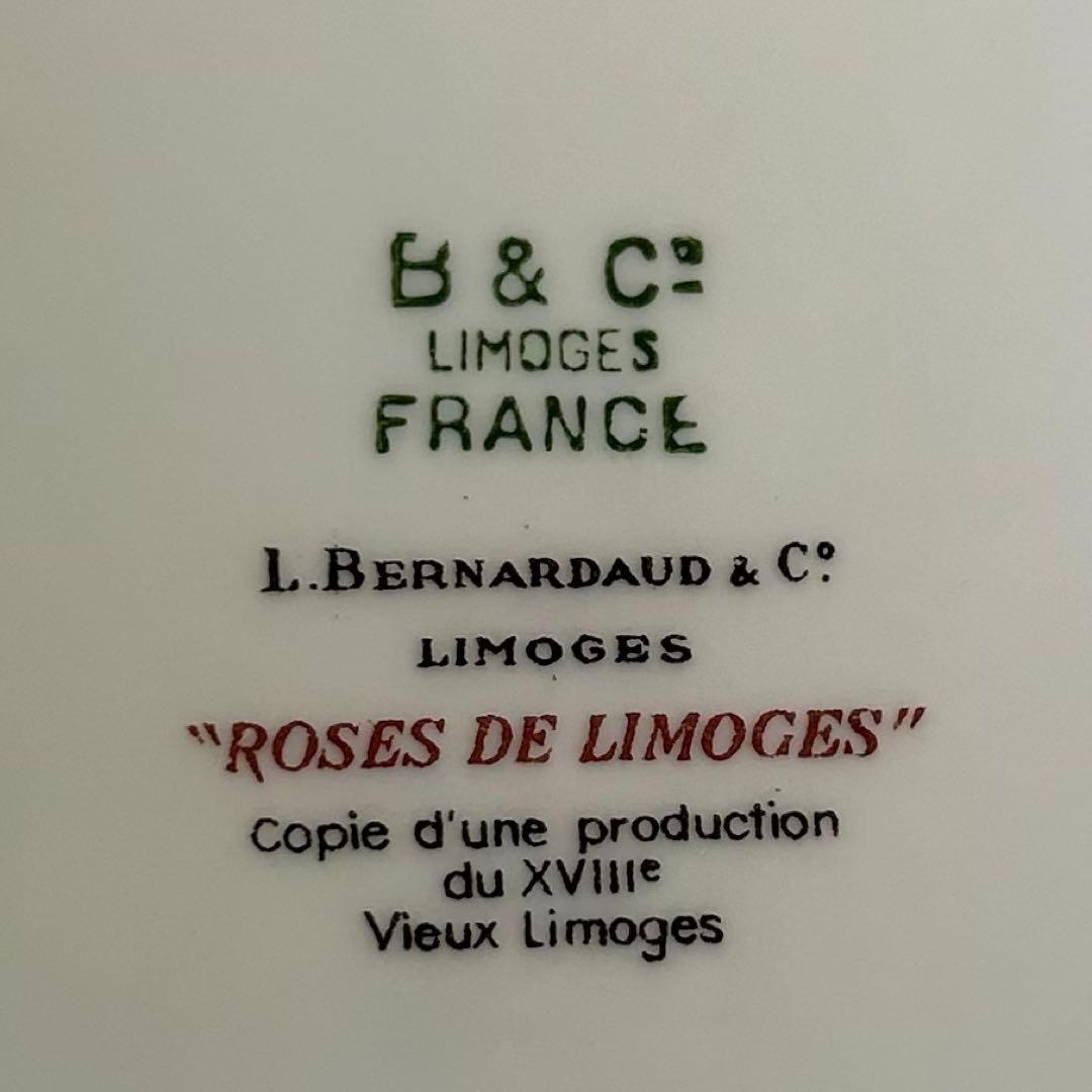 フランス製　Limoges ROSE DE LIMOGESディナープレート ペア