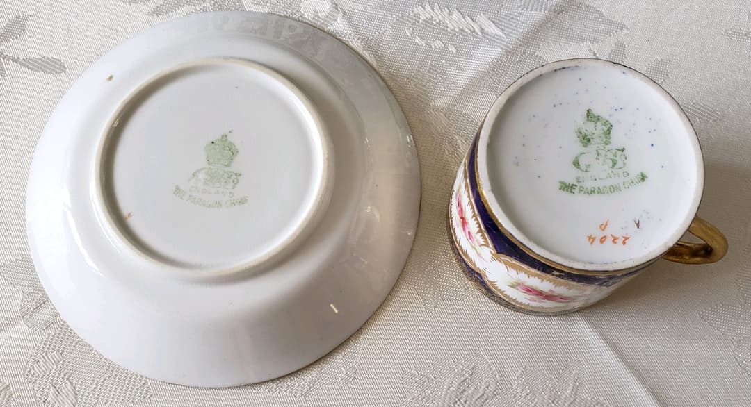 パラゴン ② カップ デミタス ローズ コバルト アンティーク