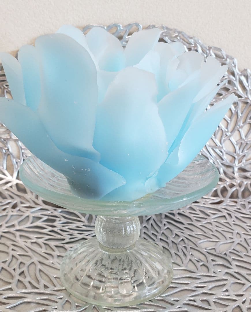 花 キャンドル Candle ブルー