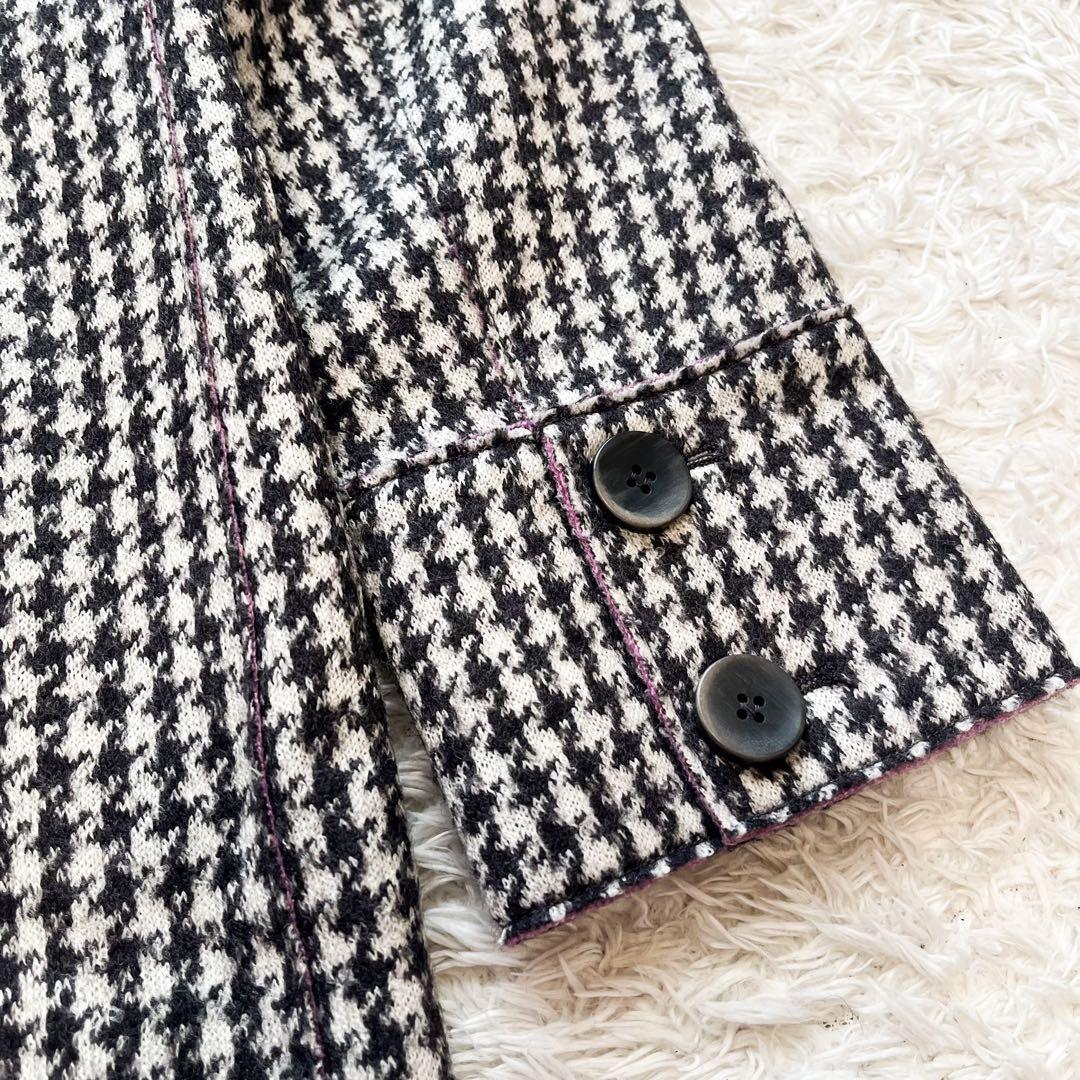 専用MaxMara ダブルフェイス コート 千鳥格子 ウール ピンク 42