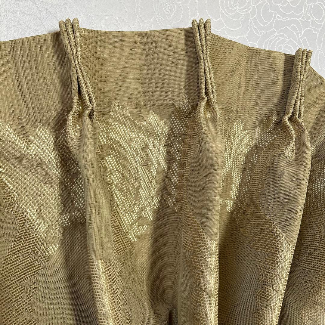 オーダーカーテン　2枚　2倍ヒダ　新品未使用