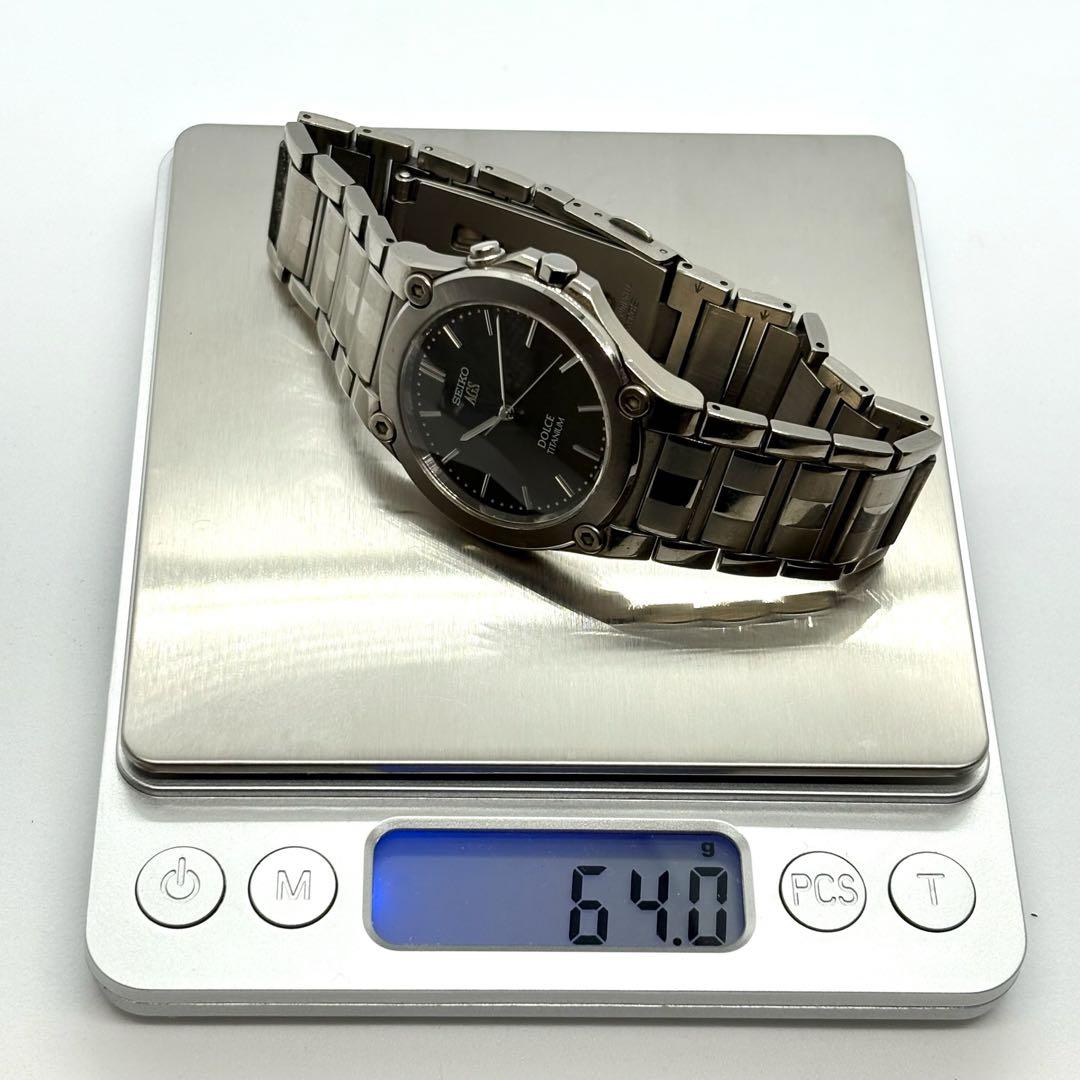 【稼働】SEIKO AGS DOLCE チタン メンズ腕時計 4M21