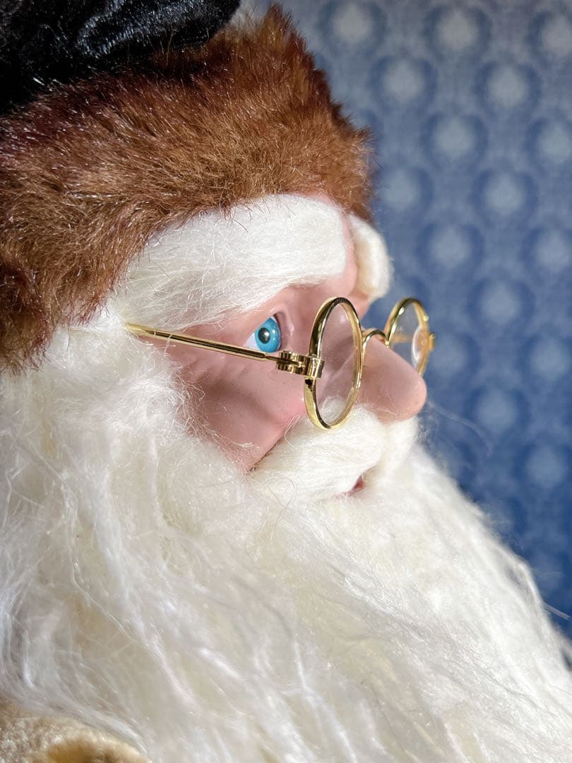 【期間限定値下げ】ブラック　サンタクロース　クリスマス　置物　人形