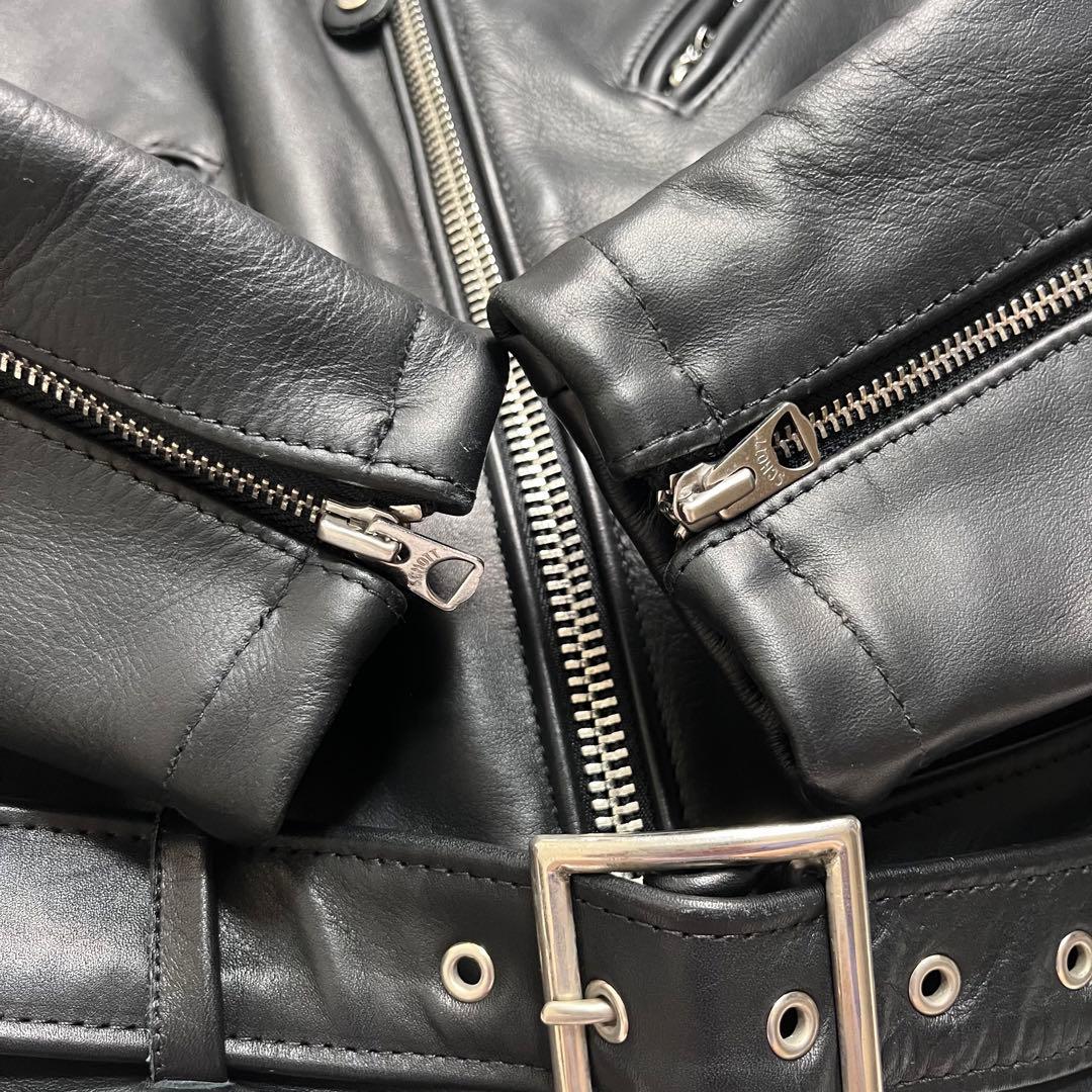 極美品✨【米国製】schott ダブルライダース 牛革 黒 M size