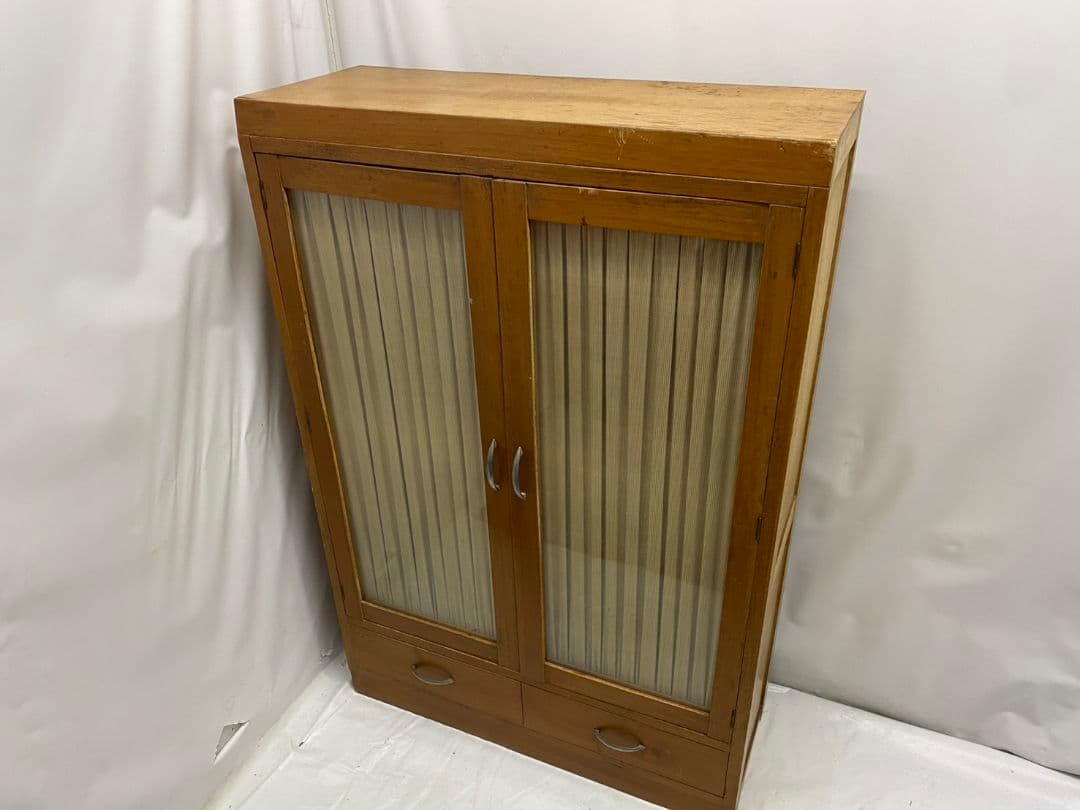 昭和レトロ 天童木工 木製キャビネット 食器棚 サイドボード 古家具 収納棚
