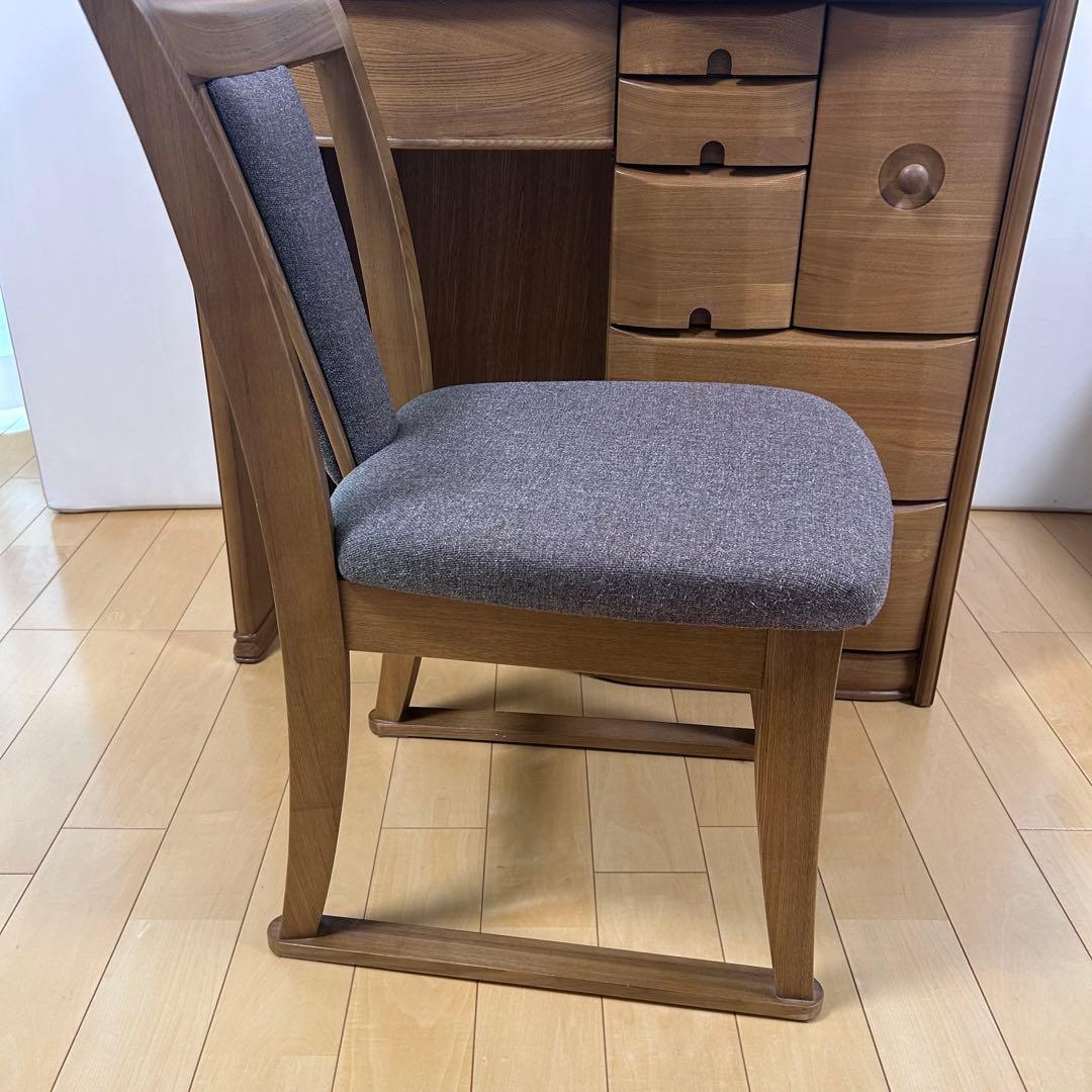 大塚家具　タモ材　デスクドレッサー　天然木　アンティークテーブルランプ　極美品