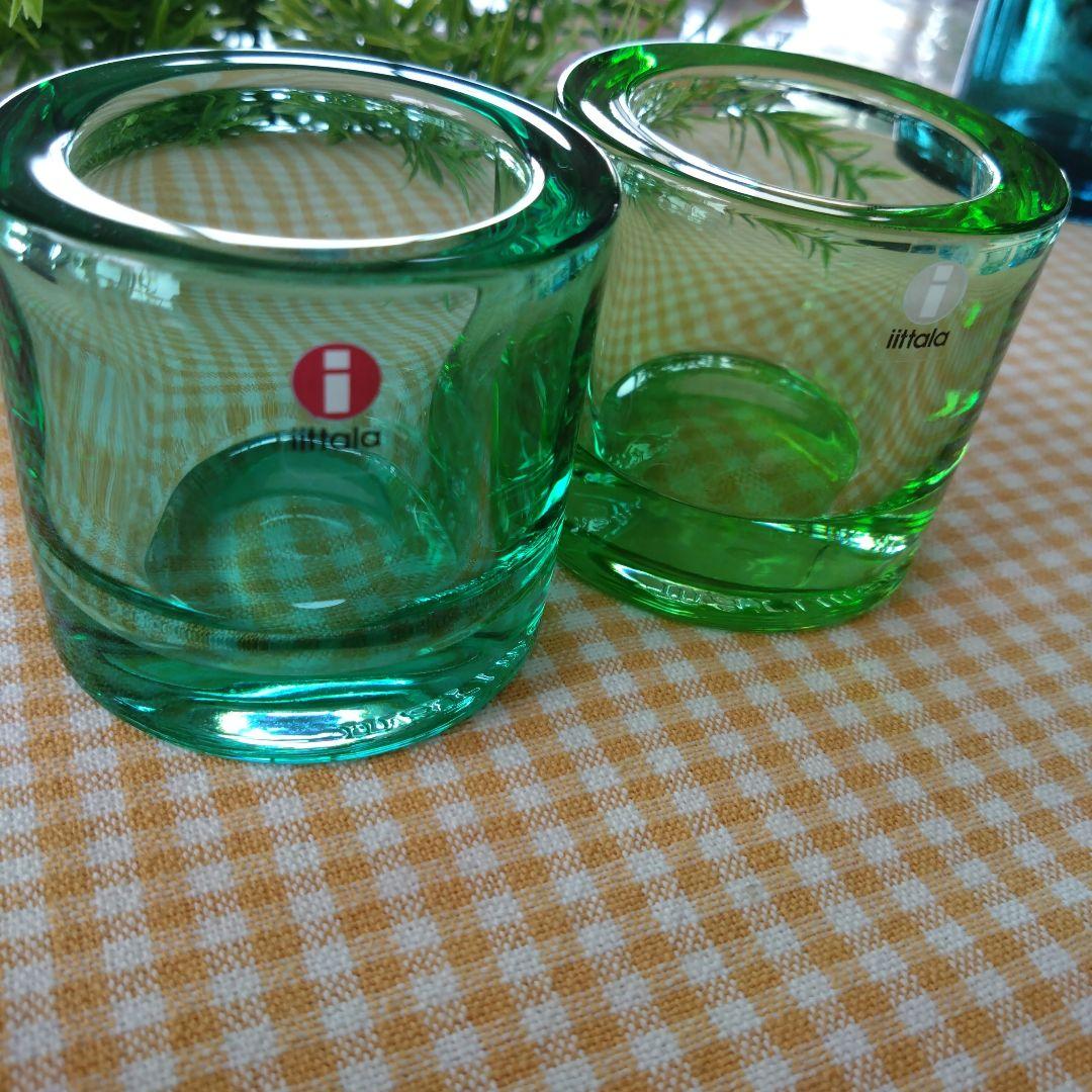  kivi キャンドルホルダー グリーン系ブルー系 5個セット