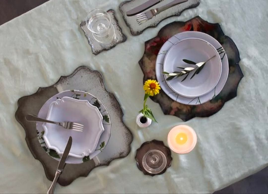 新品ボルゴBorgo Delle Tovaglieプレイスマットガラス製プレート