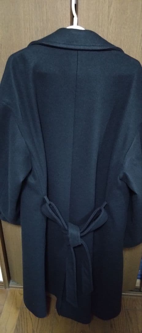 CLEL テックメルトンルーズダブルチェスターコート ブラック L