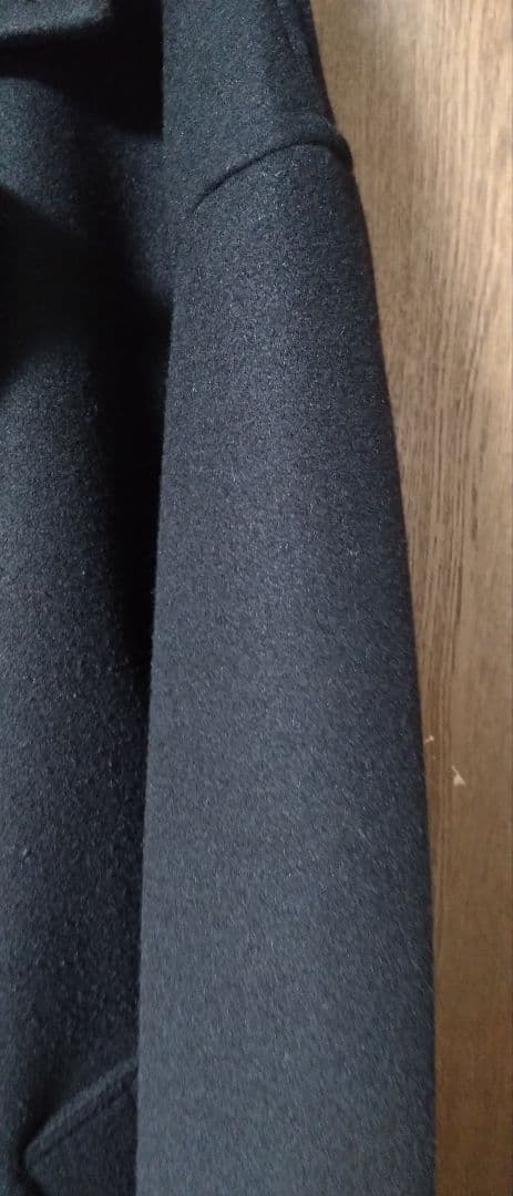 CLEL テックメルトンルーズダブルチェスターコート ブラック L