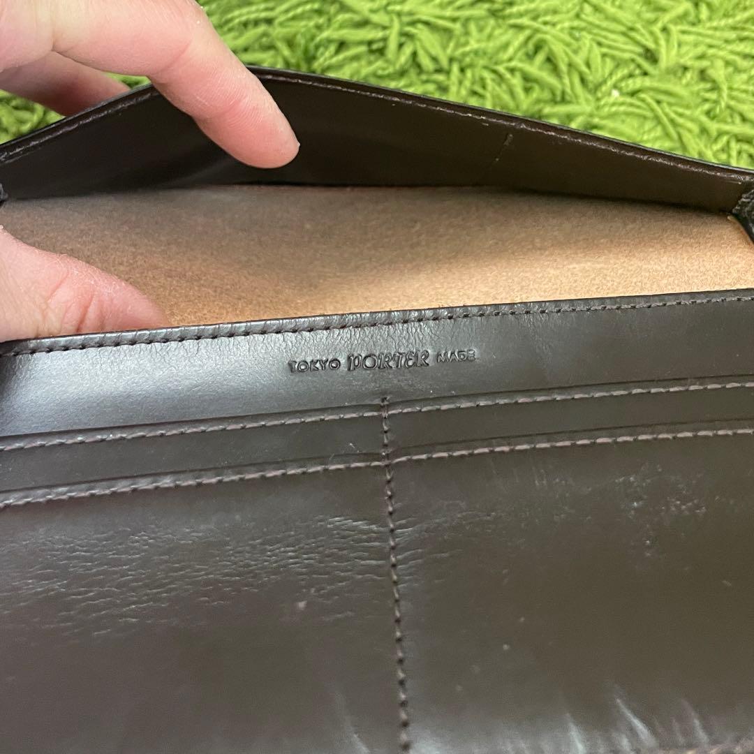 最終お値下げ！PORTER カジノ ブラウン 長財布 ポーター レザー
