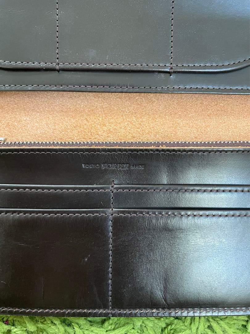 最終お値下げ！PORTER カジノ ブラウン 長財布 ポーター レザー