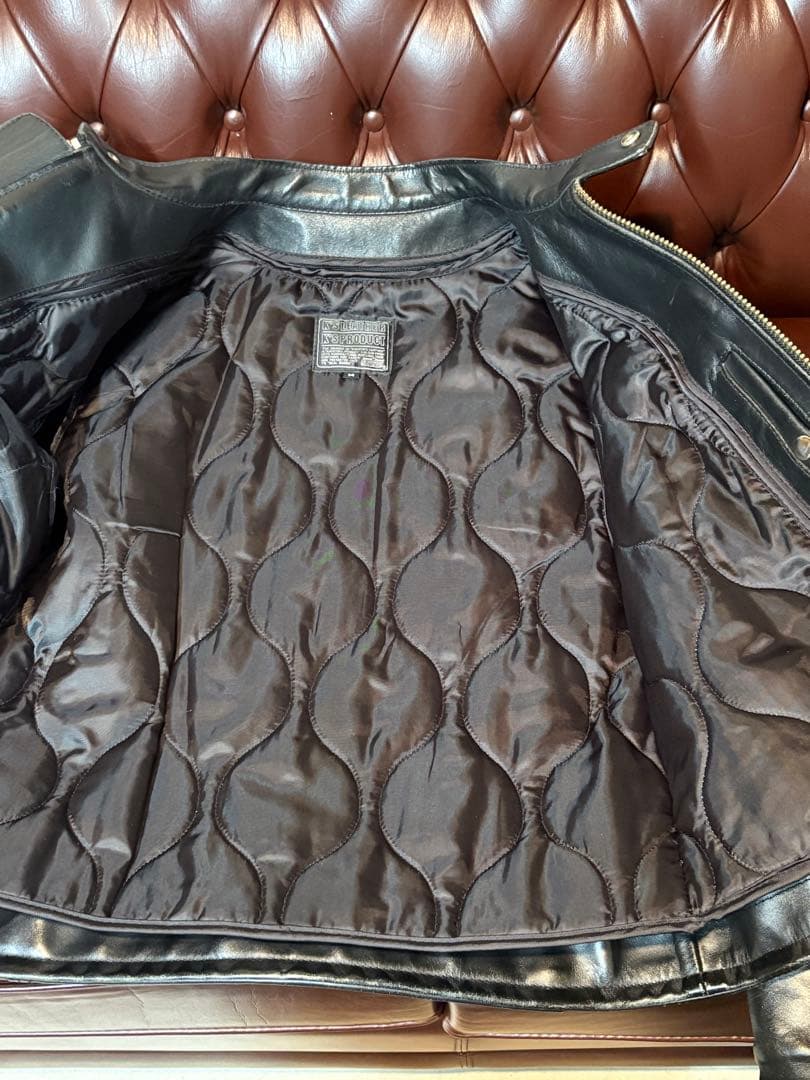 カドヤ／KADOYA／K’ｓLEATHER ／シングルライダース ／黒／M ／革